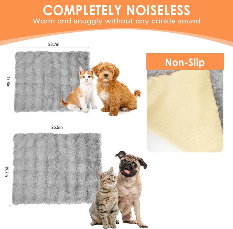 ZINGTERRA Self Warming Cat Bed,Self Heating Cat Dog Mat,Soft Extra Warm Thermal Pet Pad for Indoor Outdoor, Washable Cover Non-Slip Bottom Dog Thermal Blanket (23.7" x 17.8") - Image 3